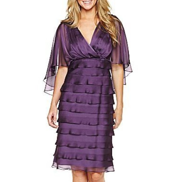 Lizzatti Capelet Cocktail Dress, Size 10 - Picture 1 of 7